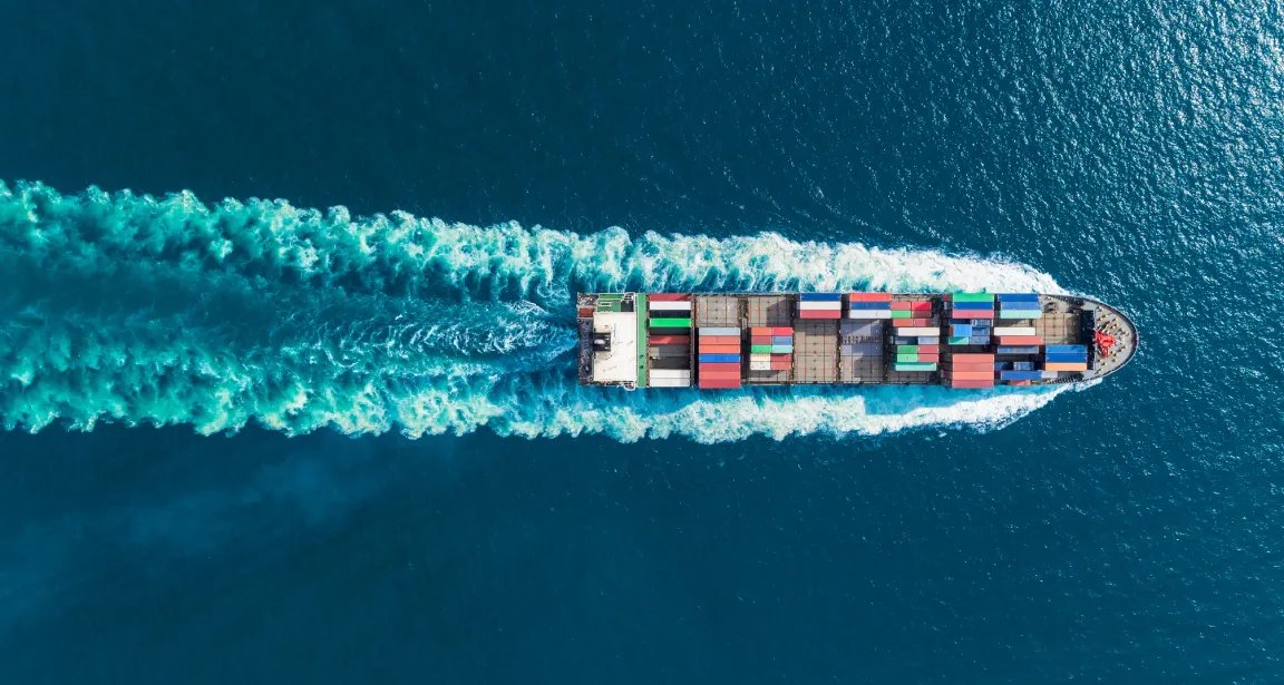 cargo ship in sea